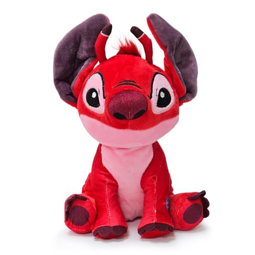 CADEAUX STORE Lilo&Stitch – Stich Plüschtier – Angel – Leroy rot mit Sound 20 cm – Super Soft Qualität (rot) von CADEAUX STORE