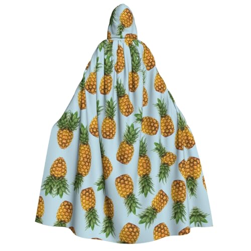 CADREWY Ananas (3) Aufdruck, bequemer Kapuzenumhang für Erwachsene, für Männer und Frauen, Cosplay, Karneval, Motto-Partys von CADREWY