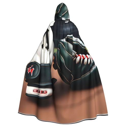 CADREWY Baseball- und Handschuhe-Druck, bezaubernd, volle Länge, Kapuzenumhang, Unisex, Umhang für Halloween, Cosplay und Thema CADREWY Baseball- und Handschuhe-Druck, bezaubernd, volle Länge, Kapuzenumhang, Unisex, Umhang für Halloween, Cosplay und Thema von CADREWY