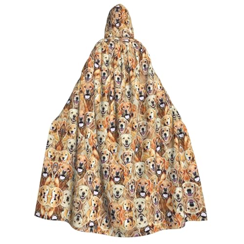 CADREWY Bequemer Kapuzenumhang mit Labrador-Retriever-Motiv, für Erwachsene, für Männer und Frauen, Cosplay, Karneval, Motto-Partys von CADREWY