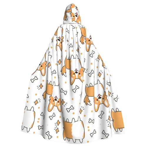 CADREWY Bezaubernder Kapuzenumhang mit Hundeaufdruck, Unisex, Umhang für Halloween, Cosplay und Thema CADREWY Bezaubernder Kapuzenumhang mit Hundeaufdruck, Unisex, Umhang für Halloween, Cosplay und Thema von CADREWY