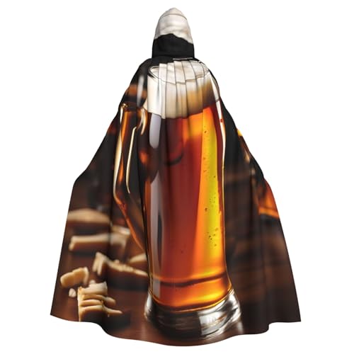 CADREWY Bezaubernder Umhang mit Kapuze in voller Länge mit Bierdruck, Unisex, Umhang für Halloween, Cosplay und Thema CADREWY Bezaubernder Umhang mit Kapuze in voller Länge mit Bierdruck, Unisex, Umhang für Halloween, Cosplay und Thema von CADREWY