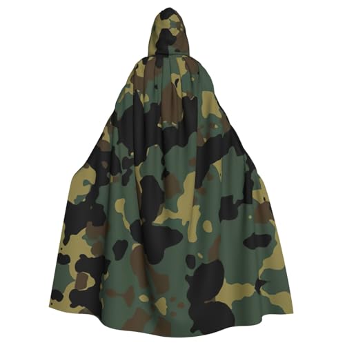 CADREWY Camouflage-Muster, bezaubernder Umhang mit Kapuze in voller Länge, Unisex, Umhang für Halloween, Cosplay und Thema CADREWY Camouflage-Muster, bezaubernder Umhang mit Kapuze in voller Länge, Unisex, Umhang für Halloween, Cosplay und Thema von CADREWY