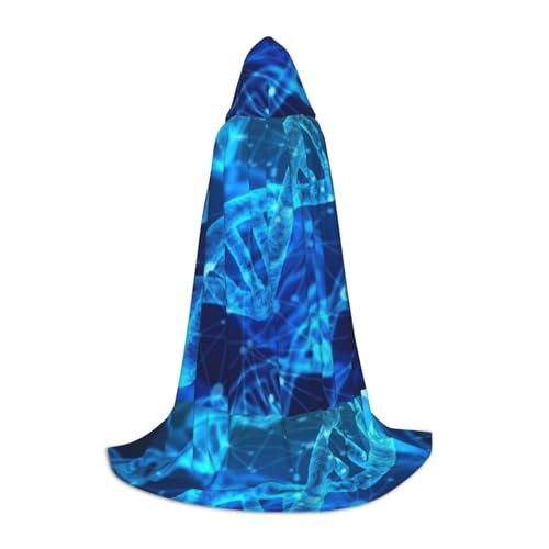CADREWY DNA-Kette, Foto-Druck, Kapuzenumhang, Unisex, Gothic-Kostüm, Karneval, Mottopartys, Vampir, festliche Dekoration von CADREWY