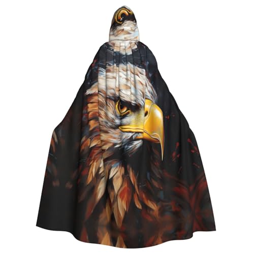 CADREWY Eleganter Kapuzenumhang mit Adleraufdruck, für Damen und Herren, für Cosplay, Karneval, Partys, Maskerade, Events CADREWY Eleganter Kapuzenumhang mit Adleraufdruck, für Damen und Herren, für Cosplay, Karneval, Partys, Maskerade, Events von CADREWY