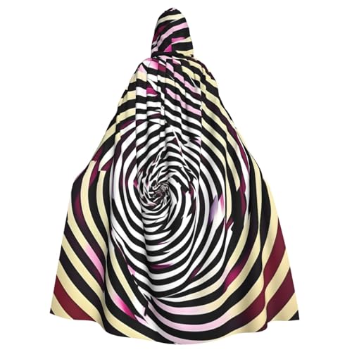 CADREWY Eleganter Kapuzenumhang mit Spirale, optische Täuschung, Gif-Druck, für Damen und Herren, für Cosplay, Karneval, Partys, Maskerade, Events CADREWY Eleganter Kapuzenumhang mit Spirale, optische Täuschung, Gif-Druck, für Damen und Herren, für Cosplay, Karneval, Partys, Maskerade, Events von CADREWY