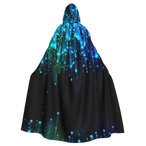 CADREWY Eleganter Kapuzenumhang mit Sternen für Damen und Herren, für Cosplay, Karneval, Partys, Maskerade, Events von CADREWY