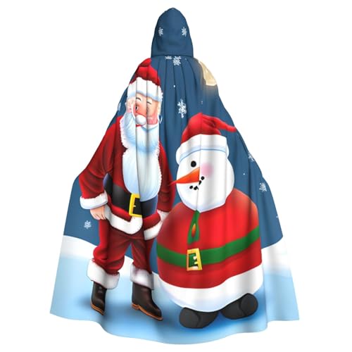 CADREWY Eleganter Kapuzenumhang mit Weihnachtsmann und Schneemann für Damen und Herren, für Cosplay, Karneval, Partys, Maskerade, Events CADREWY Eleganter Kapuzenumhang mit Weihnachtsmann und Schneemann für Damen und Herren, für Cosplay, Karneval, Partys, Maskerade, Events von CADREWY