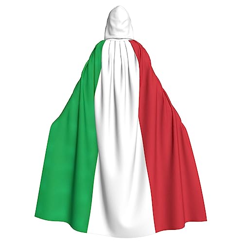 CADREWY Eleganter Kapuzenumhang mit italienischer Flagge, für Damen und Herren, für Cosplay, Karneval, Partys, Maskerade, Events CADREWY Eleganter Kapuzenumhang mit italienischer Flagge, für Damen und Herren, für Cosplay, Karneval, Partys, Maskerade, Events von CADREWY