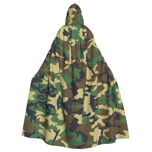 CADREWY Eleganter Umhang mit Kapuze für Damen und Herren, Militär, Camouflage, Grün, für Cosplay, Karneval, Partys, Maskerade CADREWY Eleganter Umhang mit Kapuze für Damen und Herren, Militär, Camouflage, Grün, für Cosplay, Karneval, Partys, Maskerade von CADREWY