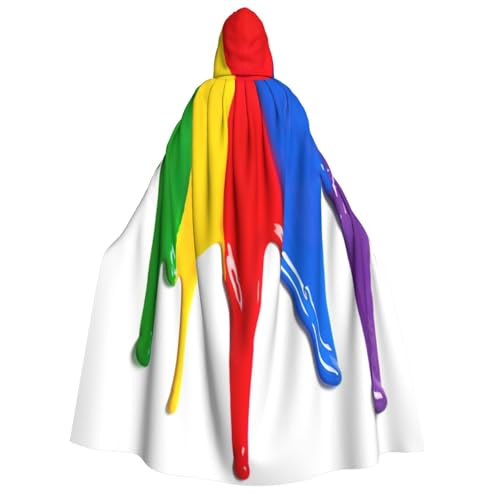 CADREWY Farbspritzer-Hintergrund, bequemer Erwachsenen-Umhang mit Kapuze, Umhang für Männer und Frauen, Cosplay, Karneval, Motto-Partys CADREWY Farbspritzer-Hintergrund, bequemer Erwachsenen-Umhang mit Kapuze, Umhang für Männer und Frauen, Cosplay, Karneval, Motto-Partys von CADREWY