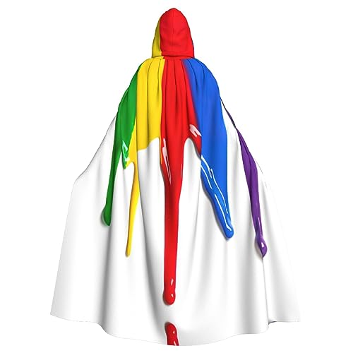 CADREWY Farbspritzer-Hintergrund, eleganter Umhang mit Kapuze für Damen und Herren, für Cosplay, Karneval, Partys, Maskerade, Events CADREWY Farbspritzer-Hintergrund, eleganter Umhang mit Kapuze für Damen und Herren, für Cosplay, Karneval, Partys, Maskerade, Events von CADREWY