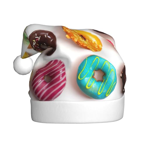 CADREWY Festliche Weihnachtsmütze für Erwachsene, Unisex, verschiedene Geschmacksrichtungen von Donuts, mit Weihnachtsfeier-Dekoration CADREWY Festliche Weihnachtsmütze für Erwachsene, Unisex, verschiedene Geschmacksrichtungen von Donuts, mit Weihnachtsfeier-Dekoration von CADREWY