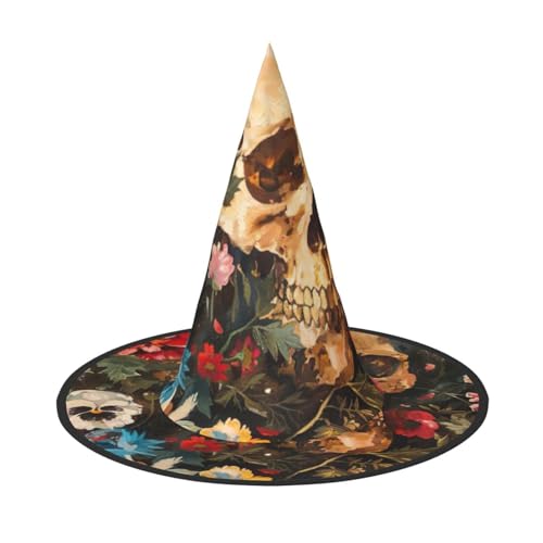 CADREWY Floraler Totenkopf-Druck, bequem, Karnevalshut für Kostümpartys, Maskerade, Urlaub, Dekorationen, Hut von CADREWY