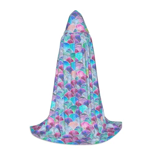 CADREWY Kapuzenumhang mit Fischschuppen-Motiv, Unisex, Gothic-Kostüm, Karneval, Mottopartys, Vampir, festliche Dekoration CADREWY Kapuzenumhang mit Fischschuppen-Motiv, Unisex, Gothic-Kostüm, Karneval, Mottopartys, Vampir, festliche Dekoration von CADREWY