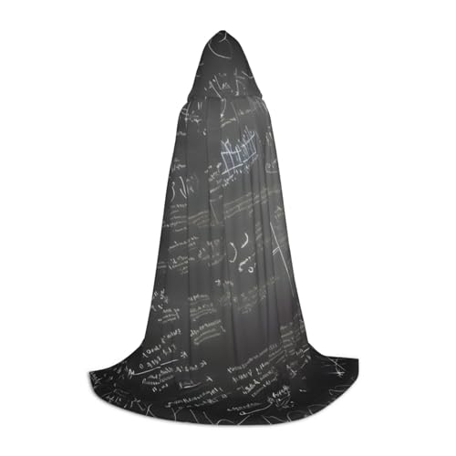 CADREWY Kapuzenumhang mit Mathe-Symbolen, Unisex, Gothic-Kostüm, Karneval, Mottopartys, Vampir, festliche Dekoration von CADREWY