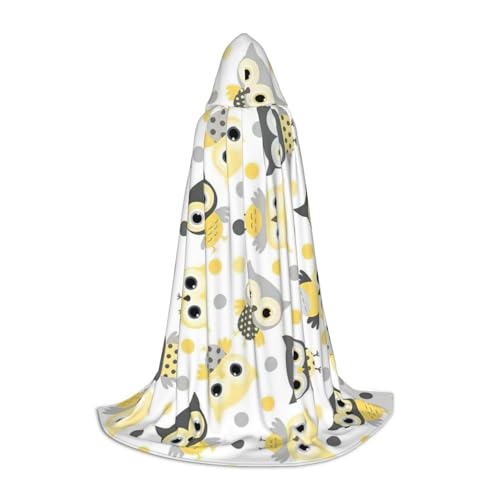 CADREWY Kapuzenumhang mit Tier-Cartoon-Eulen, niedlicher Druck, Unisex, Gothic-Kostüm, Karneval, Mottopartys, Vampir, festliche Dekoration CADREWY Kapuzenumhang mit Tier-Cartoon-Eulen, niedlicher Druck, Unisex, Gothic-Kostüm, Karneval, Mottopartys, Vampir, festliche Dekoration von CADREWY