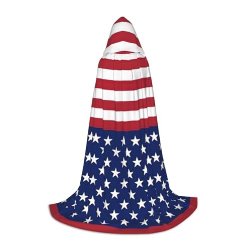 CADREWY Kapuzenumhang mit amerikanischer Flagge, Sterne, Streifen, Unisex, Gothic-Kostüm, Karneval, Mottopartys, Vampir, festliche Dekoration CADREWY Kapuzenumhang mit amerikanischer Flagge, Sterne, Streifen, Unisex, Gothic-Kostüm, Karneval, Mottopartys, Vampir, festliche Dekoration von CADREWY