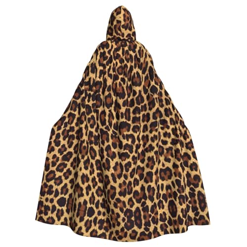CADREWY Leopardenmuster, Tapetendruck, bezaubernd, volle Länge, Kapuzenumhang, Unisex, Umhang für Halloween, Cosplay und Thema CADREWY Leopardenmuster, Tapetendruck, bezaubernd, volle Länge, Kapuzenumhang, Unisex, Umhang für Halloween, Cosplay und Thema von CADREWY