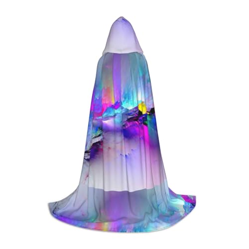 CADREWY Northern Lights Painting Print Hooded Cloak Unisex Gothic Costume Carnival Theme Parties Vampire Festive Decor von CADREWY