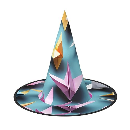 CADREWY Origami-Papierkranich-Druck, bequem, Karnevalshut, für Kostümpartys, Maskerade, Urlaub, Dekorationen, Hut von CADREWY