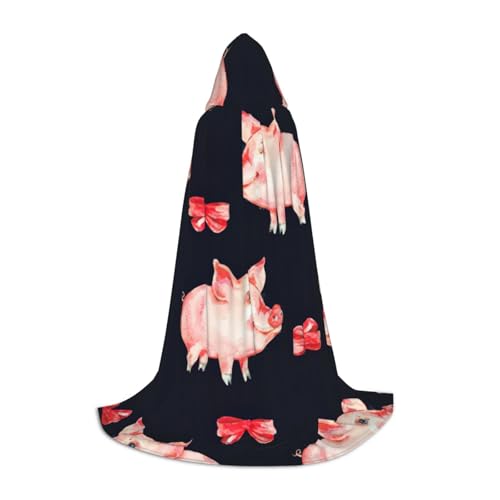 CADREWY Roter süßer Schweinchen-Aufdruck, Kapuzenumhang, Unisex, Gothic-Kostüm, Karneval, Mottopartys, Vampir, festliche Dekoration CADREWY Roter süßer Schweinchen-Aufdruck, Kapuzenumhang, Unisex, Gothic-Kostüm, Karneval, Mottopartys, Vampir, festliche Dekoration von CADREWY