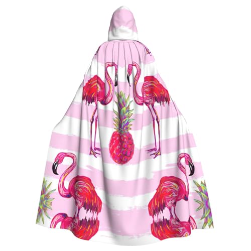 CADREWY Sommerumhang mit tropischem Flamingo und Ananas, eleganter Kapuzenumhang für Damen und Herren, für Cosplay, Karneval, Partys, Maskerade CADREWY Sommerumhang mit tropischem Flamingo und Ananas, eleganter Kapuzenumhang für Damen und Herren, für Cosplay, Karneval, Partys, Maskerade von CADREWY
