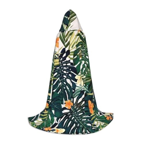 CADREWY Tropischer Sommer-Umhang mit hawaiianischer Blume, Palmenblätter, Kapuzenumhang, Unisex, Gothic-Kostüm, Karneval, Mottopartys, Vampir, festliche Dekoration CADREWY Tropischer Sommer-Umhang mit hawaiianischer Blume, Palmenblätter, Kapuzenumhang, Unisex, Gothic-Kostüm, Karneval, Mottopartys, Vampir, festliche Dekoration von CADREWY