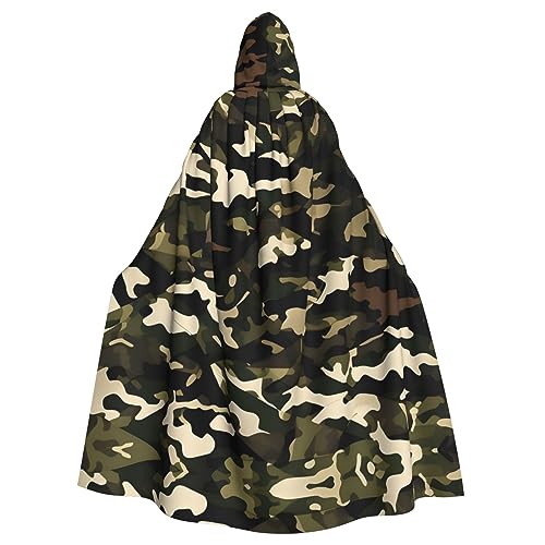 CADREWY Umhang mit Kapuze in voller Länge, Camouflage-Druck, Unisex, Umhang für Halloween, Cosplay und Thema CADREWY Umhang mit Kapuze in voller Länge, Camouflage-Druck, Unisex, Umhang für Halloween, Cosplay und Thema von CADREWY