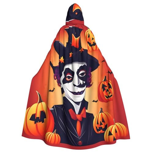 CADREWY Umhang mit Kapuze und Aufschrift "Happy Halloween", bezaubernd, voller Länge, Unisex, für Halloween, Cosplay und Thema CADREWY Umhang mit Kapuze und Aufschrift "Happy Halloween", bezaubernd, voller Länge, Unisex, für Halloween, Cosplay und Thema von CADREWY