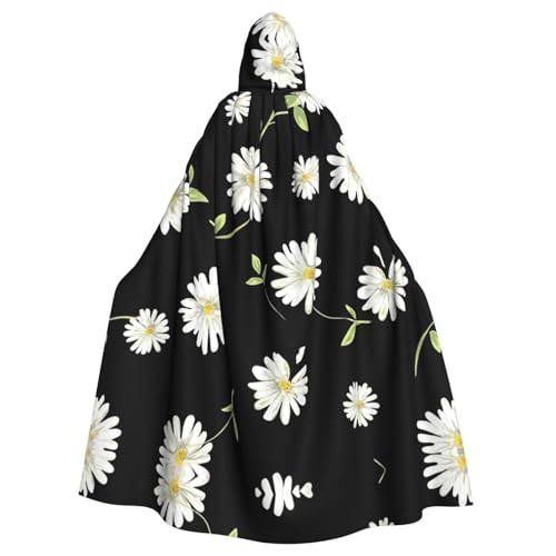 CADREWY Umhang mit Kapuze und Gänseblümchen-Druck, bezaubernd, Unisex, für Halloween, Cosplay und Thema CADREWY Umhang mit Kapuze und Gänseblümchen-Druck, bezaubernd, Unisex, für Halloween, Cosplay und Thema von CADREWY