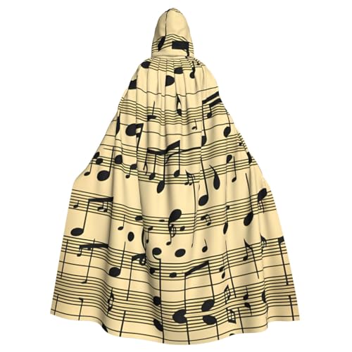 CADREWY Umhang mit Kapuze und Musiknoten-Druck, bezaubernd, volle Länge, Unisex, Umhang für Halloween, Cosplay und Thema CADREWY Umhang mit Kapuze und Musiknoten-Druck, bezaubernd, volle Länge, Unisex, Umhang für Halloween, Cosplay und Thema von CADREWY