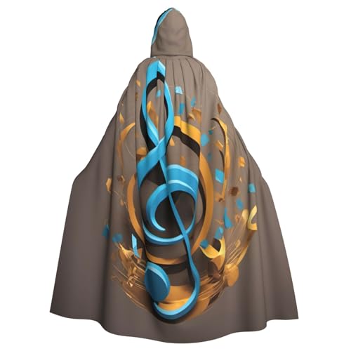 CADREWY Umhang mit Kapuze und Musiknoten-Druck, bezaubernd, voller Länge, Unisex, Umhang für Halloween, Cosplay und Thema CADREWY Umhang mit Kapuze und Musiknoten-Druck, bezaubernd, voller Länge, Unisex, Umhang für Halloween, Cosplay und Thema von CADREWY