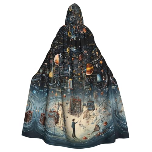 CADREWY Umhang mit Kapuze und Physik-Druck, bezaubernd, voller Länge, Unisex, Umhang für Halloween, Cosplay und Thema CADREWY Umhang mit Kapuze und Physik-Druck, bezaubernd, voller Länge, Unisex, Umhang für Halloween, Cosplay und Thema von CADREWY