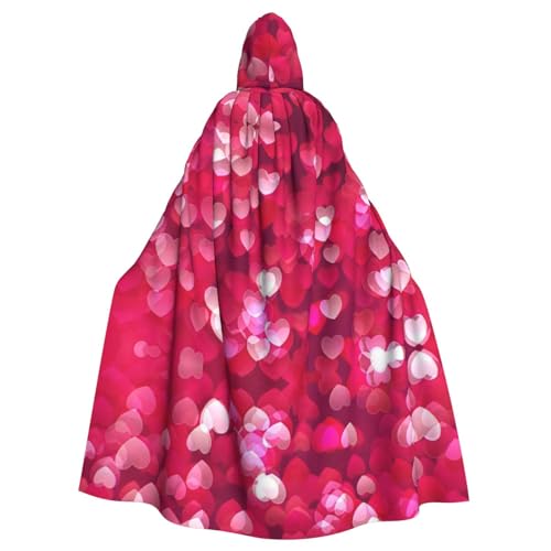 CADREWY Umhang mit Kapuze zum Valentinstag, mit Herz-Aufdruck, bezaubernd, volle Länge, Unisex, Umhang für Halloween, Cosplay und Thema CADREWY Umhang mit Kapuze zum Valentinstag, mit Herz-Aufdruck, bezaubernd, volle Länge, Unisex, Umhang für Halloween, Cosplay und Thema von CADREWY