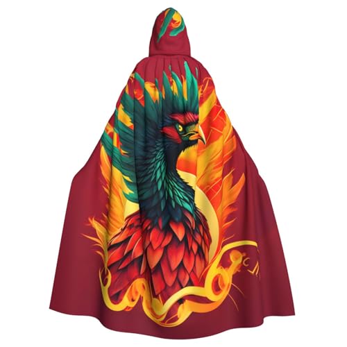 CADREWY Umhang mit Phoenix-Druck, bezaubernder Kapuzenumhang, Unisex, Umhang für Halloween, Cosplay und Thema CADREWY Umhang mit Phoenix-Druck, bezaubernder Kapuzenumhang, Unisex, Umhang für Halloween, Cosplay und Thema von CADREWY