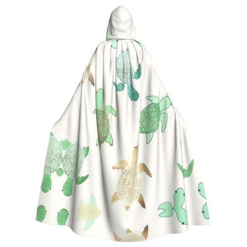 CADREWY Umhang mit Schildkröten-Aufdruck, bezaubernder Kapuzenumhang, Unisex, Umhang für Halloween, Cosplay und Thema CADREWY Umhang mit Schildkröten-Aufdruck, bezaubernder Kapuzenumhang, Unisex, Umhang für Halloween, Cosplay und Thema von CADREWY