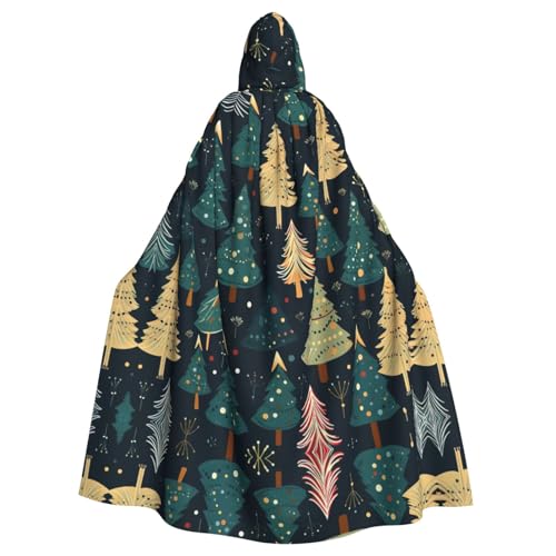 CADREWY Umhang mit Weihnachtsbaum-Druck, bezaubernd, volle Länge, mit Kapuze, Unisex, Umhang für Halloween, Cosplay und Thema CADREWY Umhang mit Weihnachtsbaum-Druck, bezaubernd, volle Länge, mit Kapuze, Unisex, Umhang für Halloween, Cosplay und Thema von CADREWY