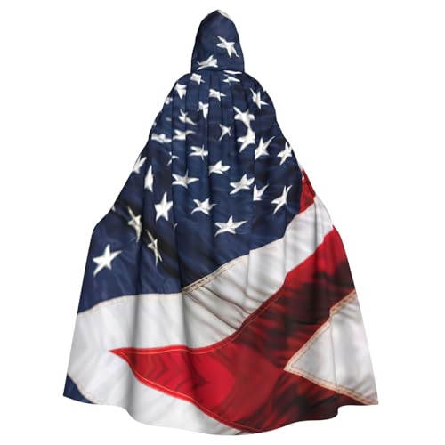 CADREWY Umhang mit amerikanischer Flagge, bezaubernder Kapuzenumhang, Unisex, Umhang für Halloween, Cosplay und Thema CADREWY Umhang mit amerikanischer Flagge, bezaubernder Kapuzenumhang, Unisex, Umhang für Halloween, Cosplay und Thema von CADREWY
