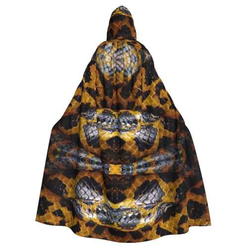 CADREWY Umhang mit gelbem Schlangen-Druck, bezaubernd, mit Kapuze, Unisex, Umhang für Halloween, Cosplay und Thema CADREWY Umhang mit gelbem Schlangen-Druck, bezaubernd, mit Kapuze, Unisex, Umhang für Halloween, Cosplay und Thema von CADREWY