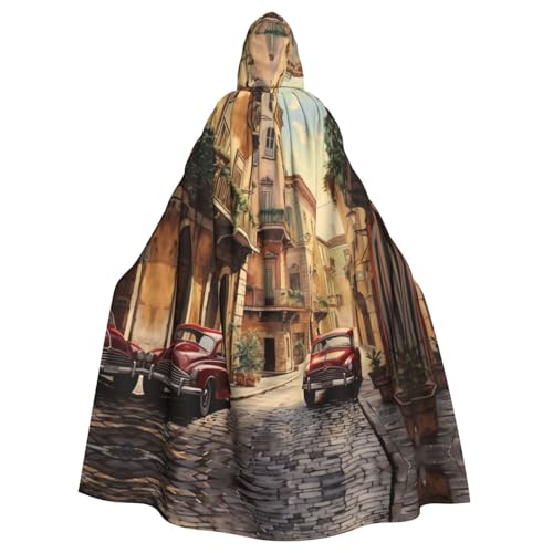 CADREWY Umhang mit italienischem Straßendruck, bezaubernder Kapuzenumhang, Unisex, Umhang für Halloween, Cosplay und Thema CADREWY Umhang mit italienischem Straßendruck, bezaubernder Kapuzenumhang, Unisex, Umhang für Halloween, Cosplay und Thema von CADREWY