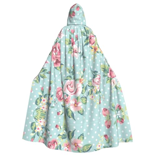 CADREWY Umhang mit rosa Rosen und Blumen, bezaubernder Umhang mit Kapuze, Unisex, Umhang für Halloween, Cosplay und Thema CADREWY Umhang mit rosa Rosen und Blumen, bezaubernder Umhang mit Kapuze, Unisex, Umhang für Halloween, Cosplay und Thema von CADREWY