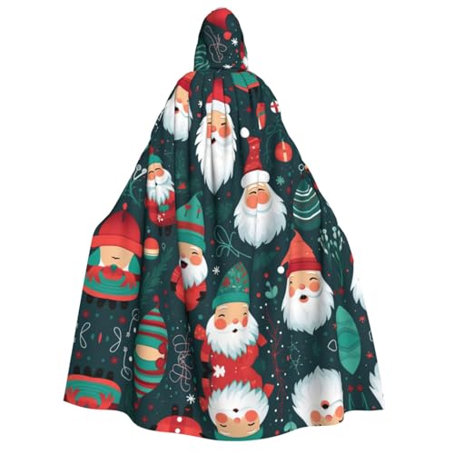 CADREWY Weihnachts-Cartoon-Weihnachtsmann-Druck, bequemer Erwachsenen-Umhang mit Kapuze, Umhang für Männer und Frauen, Cosplay, Karneval, Motto-Partys CADREWY Weihnachts-Cartoon-Weihnachtsmann-Druck, bequemer Erwachsenen-Umhang mit Kapuze, Umhang für Männer und Frauen, Cosplay, Karneval, Motto-Partys von CADREWY