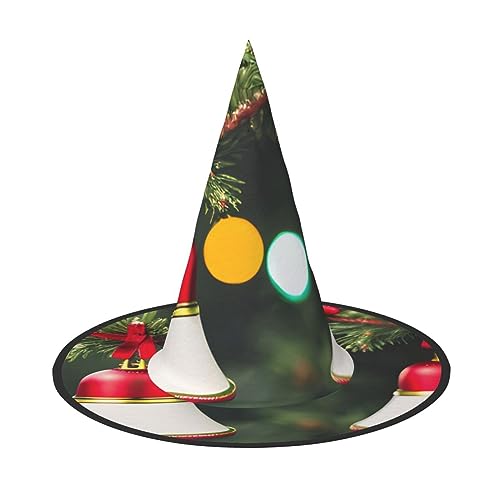CADREWY Weihnachtsbaum- und Glocken-Druck, bequem, Karnevalshut für Kostümpartys, Maskerade, Urlaub, Dekorationen, Hut von CADREWY