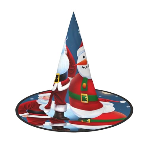 CADREWY Weihnachtsmann- und Schneemann-Druck, bequem, Karnevalshut für Kostümpartys, Maskerade, Urlaub, Dekorationen, Hut von CADREWY