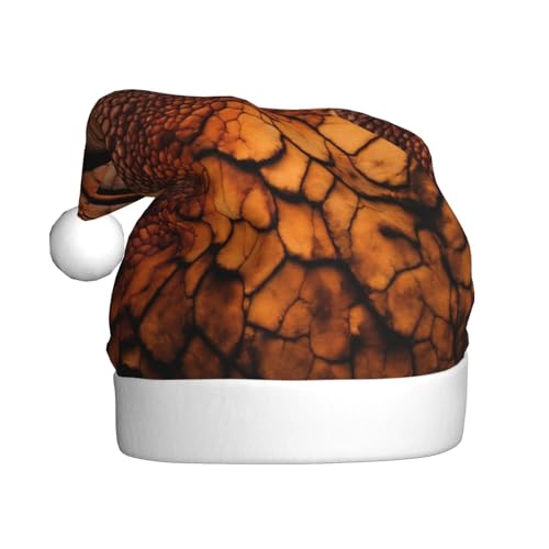 CADREWY Weihnachtsmütze mit Dinosaurier-Muster, festliche Weihnachtsmannmütze für Erwachsene, Unisex, Weihnachtsmannmütze mit Weihnachtsfeier-Dekoration von CADREWY