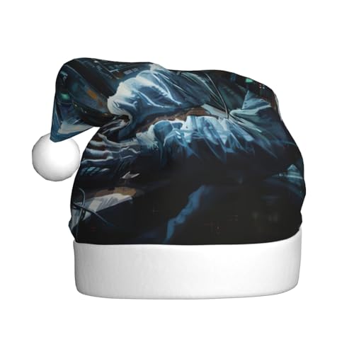 CADREWY Weihnachtsmütze mit Hacker-Angriffs-Aufdruck, für Erwachsene, Unisex, Weihnachtsmann-Mütze mit Weihnachtsfeier-Dekor CADREWY Weihnachtsmütze mit Hacker-Angriffs-Aufdruck, für Erwachsene, Unisex, Weihnachtsmann-Mütze mit Weihnachtsfeier-Dekor von CADREWY