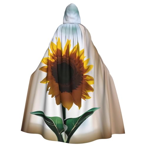 CADREWY Wunderschöner Sonnenblumen-Druck, bezaubernder, durchgehender Kapuzenumhang, Unisex, Umhang für Halloween, Cosplay und Thema CADREWY Wunderschöner Sonnenblumen-Druck, bezaubernder, durchgehender Kapuzenumhang, Unisex, Umhang für Halloween, Cosplay und Thema von CADREWY