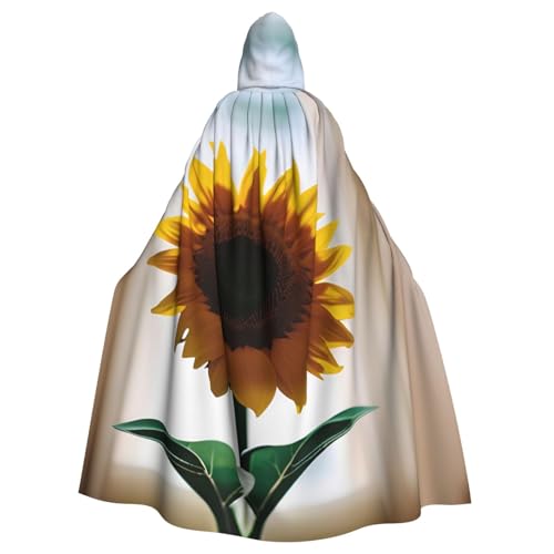 CADREWY Wunderschöner Sonnenblumen-Druck, bezaubernder, durchgehender Kapuzenumhang, Unisex, Umhang für Halloween, Cosplay und Thema CADREWY Wunderschöner Sonnenblumen-Druck, bezaubernder, durchgehender Kapuzenumhang, Unisex, Umhang für Halloween, Cosplay und Thema von CADREWY