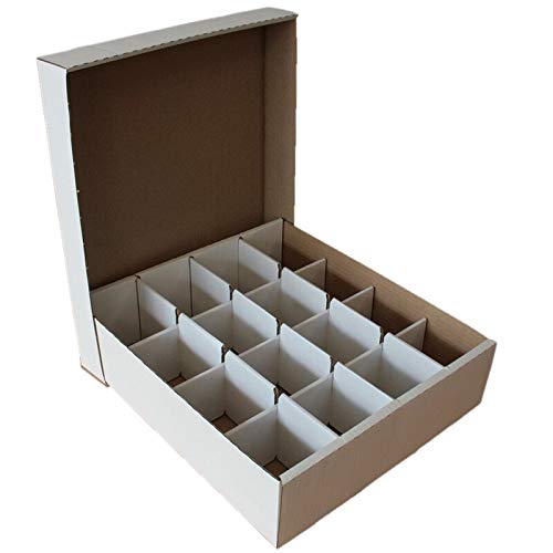 CAGO Collect-it Riesen Deck-Box - 2 Boxen Aufbewahrung (weiß) mit 16 Fächern für TCGs Hüllen von CAGO